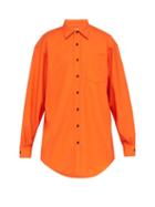 Matchesfashion.com Acne Studios - Cotton Blend Twill Shirt - Mens - Orange