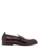 Matchesfashion.com Dunhill - College Leather Penny Loafers - Mens - Burgundy