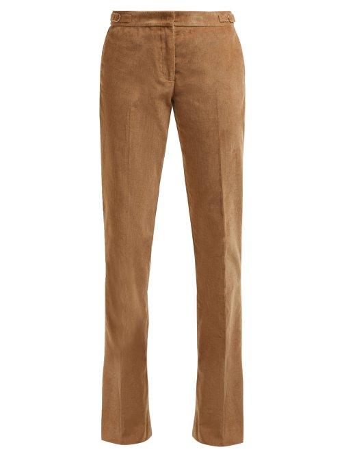 Matchesfashion.com Gabriela Hearst - Briggs Micro Corduroy Wool Blend Trousers - Womens - Camel