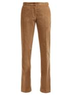 Matchesfashion.com Gabriela Hearst - Briggs Micro Corduroy Wool Blend Trousers - Womens - Camel