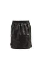 Matchesfashion.com Bottega Veneta - Elasticated-waist Leather Skirt - Womens - Black
