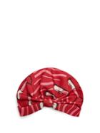Valentino Lipstick-print Silk-faille Turban Hat