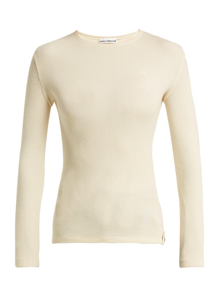Paco Rabanne Ribbed-knit Wool-blend Sweater