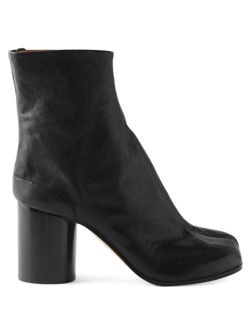 Maison Margiela - Tabi Cylindrical-heel Leather Boots - Womens - Black