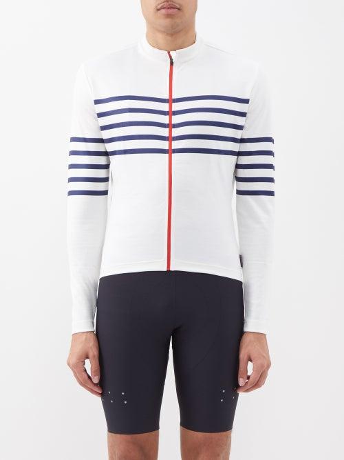 Caf Du Cycliste - Claudette Striped Cycling Top - Mens - White