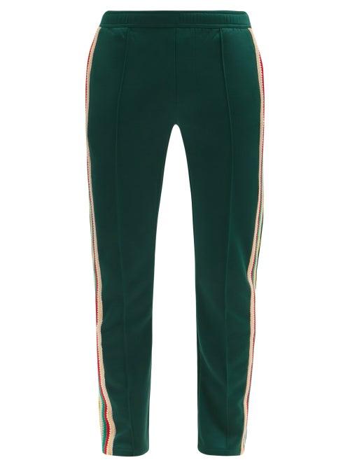 Matchesfashion.com Wales Bonner - Clarendon Side-stripe Jersey Track Pants - Mens - Green