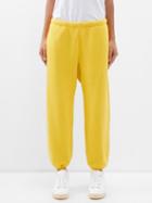 Raey - Cropped Organic Japanese-jersey Track Pants - Womens - Yellow