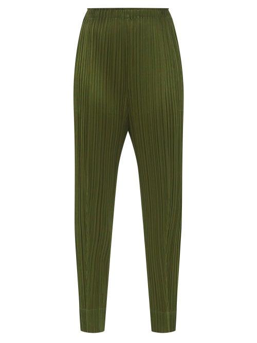 Matchesfashion.com Pleats Please Issey Miyake - Technical-pleated Trousers - Womens - Khaki