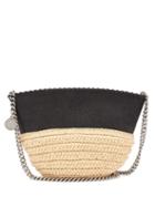 Matchesfashion.com Stella Mccartney - Falabella Small Raffia And Faux-leather Bag - Womens - Black Multi