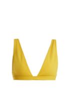 Matchesfashion.com Rochelle Sara - The Enga Triangle Bikini Top - Womens - Yellow
