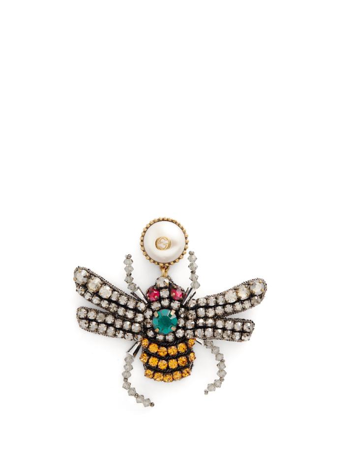 Gucci Crystal-bee Earrings