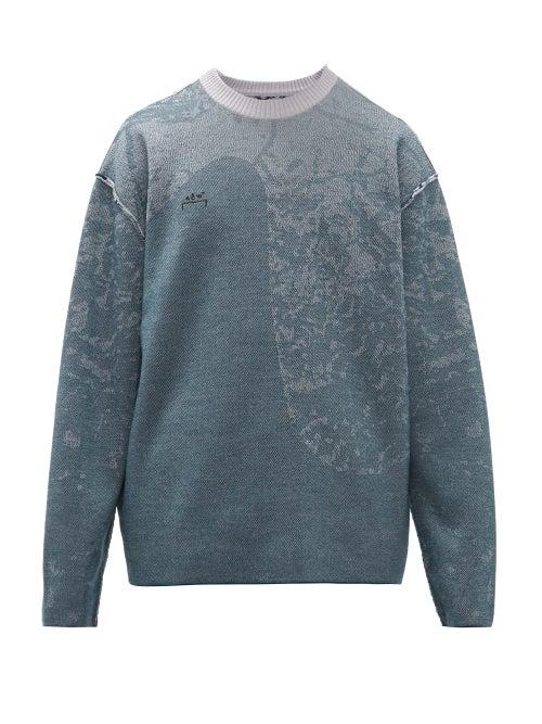 Matchesfashion.com A-cold-wall* - Shattered Glass-jacquard Wool Sweater - Mens - Blue