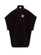 Matchesfashion.com Burberry - Monogram Embroidered Cotton Piqu Polo Shirt - Mens - Black