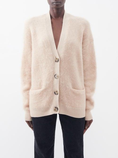 Acne Studios - Rives Textured-knit Cardigan - Womens - Beige