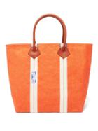 Haulier - Utility Medium Striped Canvas Tote Bag - Womens - Orange