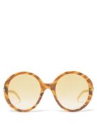 Gucci - Round Tortoiseshell-acetate Sunglasses - Womens - Brown Multi