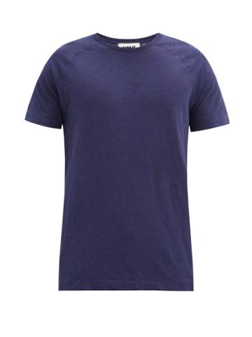 Matchesfashion.com Ymc - Television Garment-dyed Cotton-jersey T-shirt - Mens - Navy