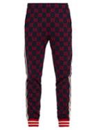 Gucci Gg-jacquard Slim-leg Cotton-jersey Track Pants