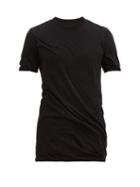 Matchesfashion.com Rick Owens - Longline Folded Cotton Jersey T Shirt - Mens - Black