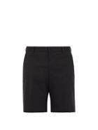 Matchesfashion.com Lanvin - Tailored Wool Blend Twill Shorts - Mens - Black