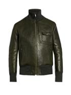 Bottega Veneta Funnel-neck Leather Jacket