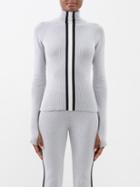 Cordova - Soelden High-neck Ribbed Merino-blend Sweater - Womens - Black White