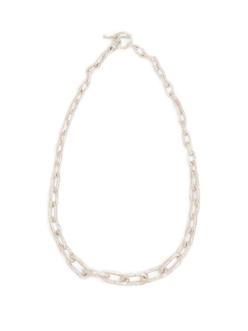 Matchesfashion.com Pearls Before Swine - Chain Link Choker Necklace - Mens - Silver