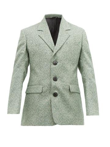 Matchesfashion.com Namacheko - Shirin Single Breasted Wool Blend Jacket - Mens - Green