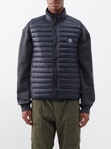 Stone Island - Logo-patch Quilted-down Gilet - Mens - Blue Navy