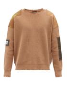Dsquared2 - Patched Distressed-wool Sweater - Mens - Beige