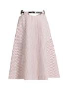 Toga Striped Cotton Midi Skirt