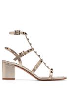 Matchesfashion.com Valentino - Rockstud Metallic Leather Sandals - Womens - Gold