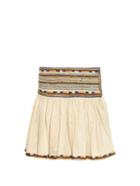 Isabel Marant Saxen Embroidered Pleated Mini Skirt