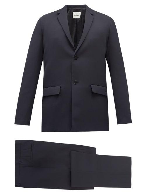 Mens Rtw Jil Sander - Essential Wool-gabardine Suit - Mens - Navy