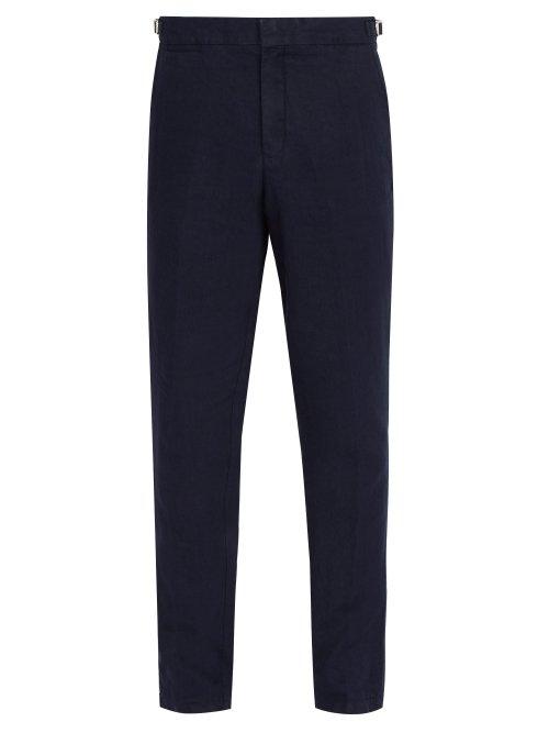 Matchesfashion.com Orlebar Brown - Griffon Linen Trousers - Mens - Navy