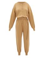 Matchesfashion.com Cordova - Corvara Belted Wool-blend Jumpsuit - Womens - Camel