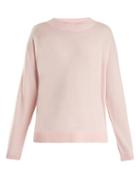 Matchesfashion.com Frame - Round Neck Wool And Cashmere Blend Sweater - Womens - Light Pink