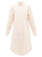 Matchesfashion.com See By Chlo - Long-sleeved Ribbed Cotton-poplin Shirt Dress - Womens - Light Pink