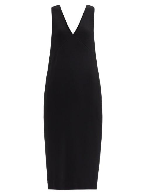 Raey - Bust-cup Wool-crepe Shift Dress - Womens - Black