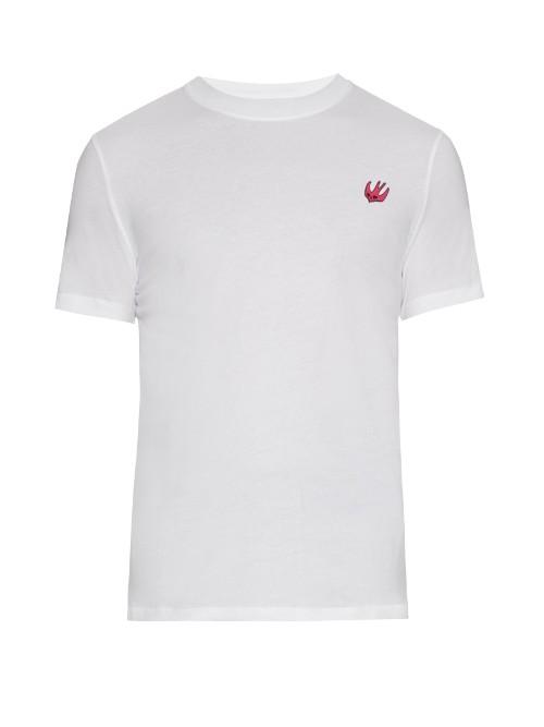 Mcq Alexander Mcqueen Swallow-badge Crew-neck T-shirt