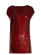 Matchesfashion.com Ashish - Cowl Back Sequin Embellished Mini Dress - Womens - Dark Red