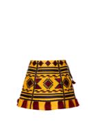 Vita Kin Croatia Embroidered Linen Mini Skirt