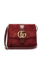 Matchesfashion.com Gucci - Arli Gg Suede And Leather Cross Body Bag - Womens - Burgundy