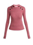 Matchesfashion.com Isabel Marant Toile - Koyle Buttoned Cotton And Wool Blend Sweater - Womens - Pink