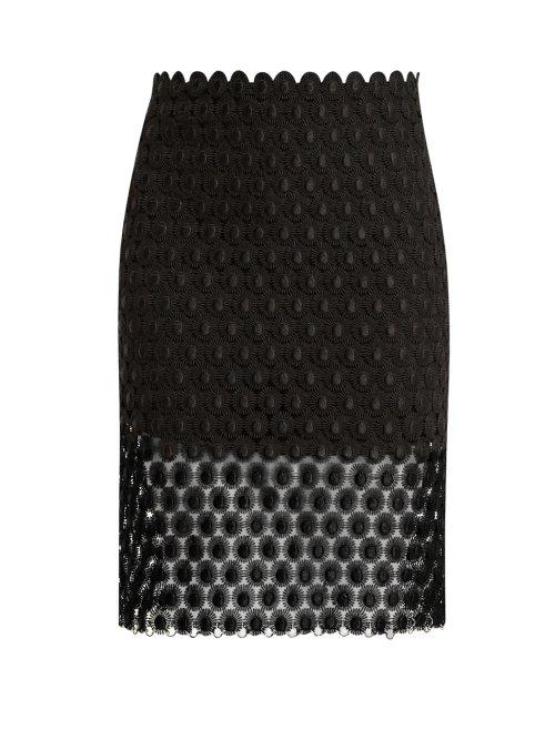 Matchesfashion.com Paco Rabanne - Black Crochet Skirt - Womens - Black