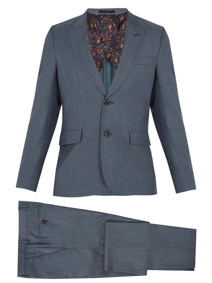 Paul Smith Peak-lapel Single-breasted Wool Suit