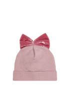 Federica Moretti Bow-detail Velvet Beanie Hat