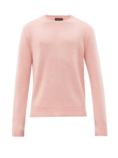 Matchesfashion.com Rag & Bone - Haldon Crew-neck Cashmere Sweater - Mens - Pink