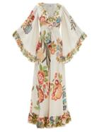 Etro - Monterey Printed Silk-crepe De Chine Maxi Dress - Womens - Ivory Multi