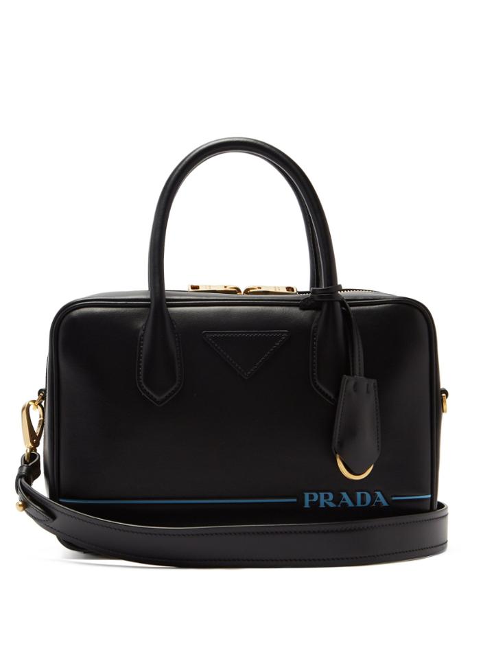 Prada Mirage Leather Bowling Bag
